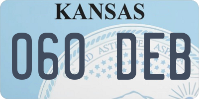 KS license plate 060DEB