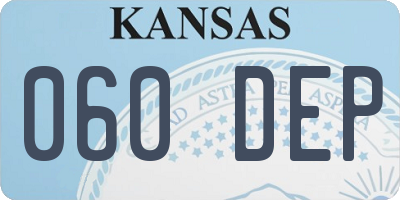 KS license plate 060DEP