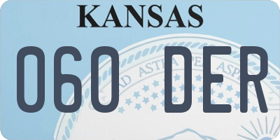KS license plate 060DER