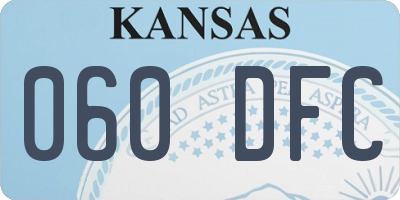 KS license plate 060DFC