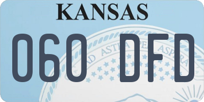KS license plate 060DFD