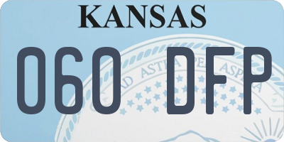 KS license plate 060DFP