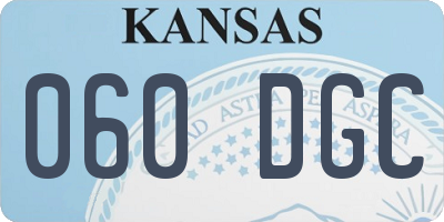 KS license plate 060DGC
