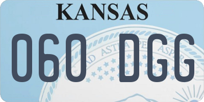KS license plate 060DGG