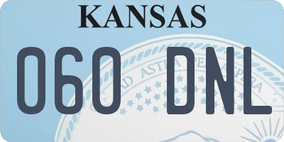 KS license plate 060DNL