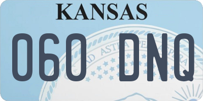 KS license plate 060DNQ
