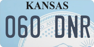 KS license plate 060DNR