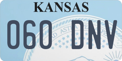 KS license plate 060DNV