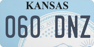 KS license plate 060DNZ