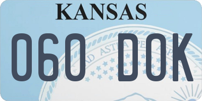 KS license plate 060DOK