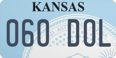 KS license plate 060DOL