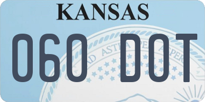 KS license plate 060DOT