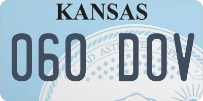 KS license plate 060DOV