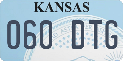 KS license plate 060DTG