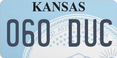 KS license plate 060DUC