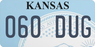 KS license plate 060DUG