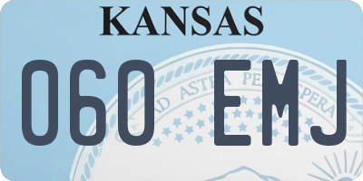 KS license plate 060EMJ