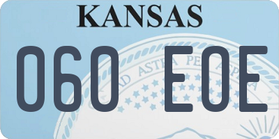 KS license plate 060EOE