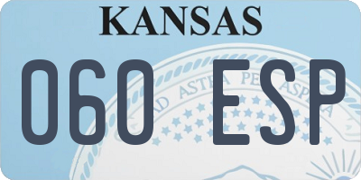 KS license plate 060ESP