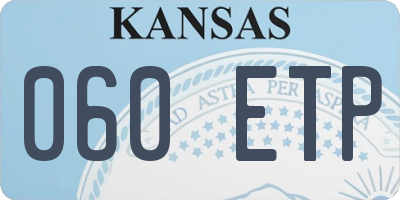KS license plate 060ETP