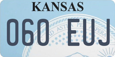 KS license plate 060EUJ