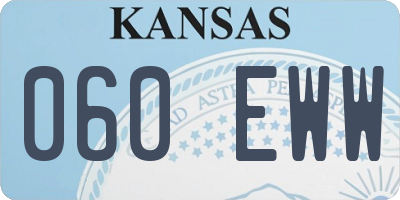 KS license plate 060EWW