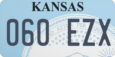 KS license plate 060EZX