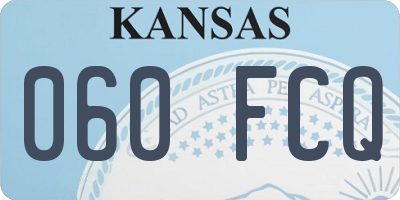 KS license plate 060FCQ