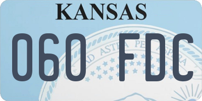 KS license plate 060FDC