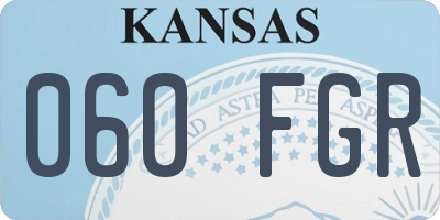 KS license plate 060FGR