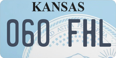 KS license plate 060FHL