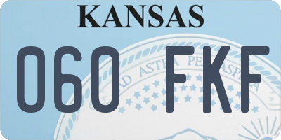 KS license plate 060FKF