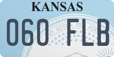 KS license plate 060FLB