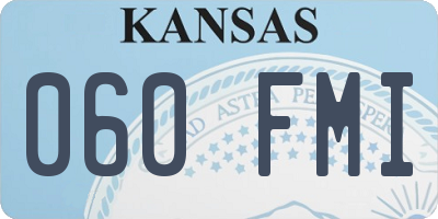 KS license plate 060FMI