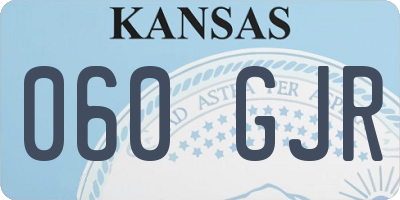 KS license plate 060GJR