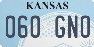 KS license plate 060GNO
