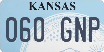 KS license plate 060GNP