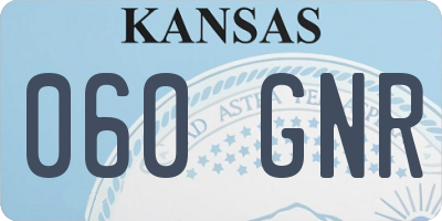 KS license plate 060GNR