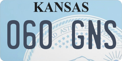 KS license plate 060GNS
