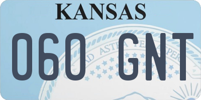 KS license plate 060GNT