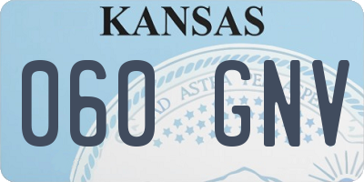 KS license plate 060GNV