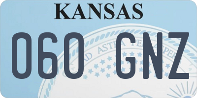 KS license plate 060GNZ