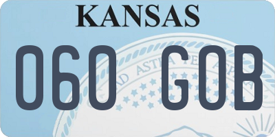 KS license plate 060GOB