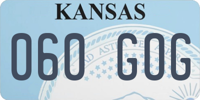 KS license plate 060GOG