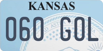 KS license plate 060GOL