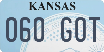 KS license plate 060GOT