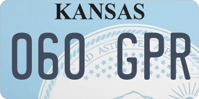 KS license plate 060GPR