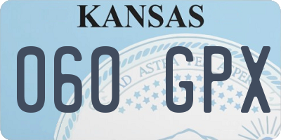 KS license plate 060GPX