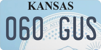 KS license plate 060GUS