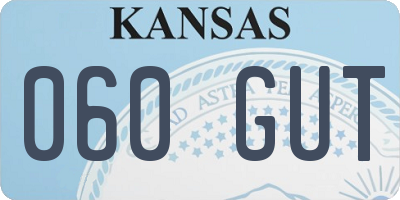 KS license plate 060GUT